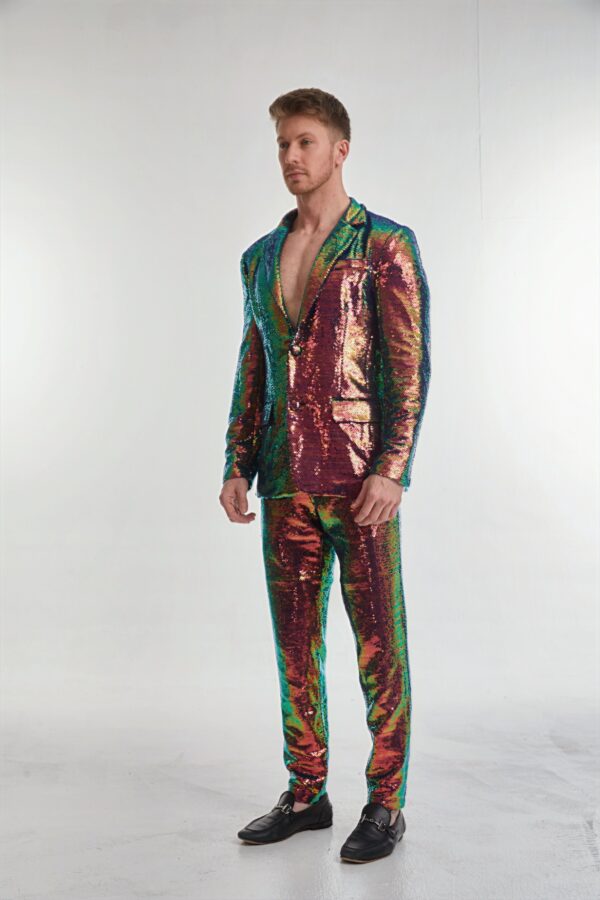 Men’s Tailored Sequin Suit - Image 6