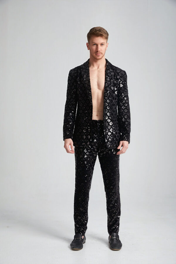 Men’s Tailored Sequin Suit - Image 3