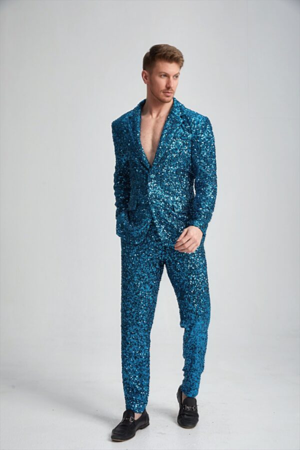 Men’s Tailored Sequin Suit - Image 3