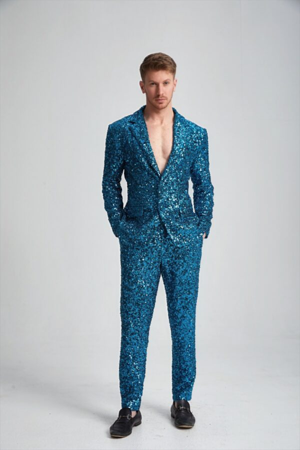 Men’s Tailored Sequin Suit - Image 4