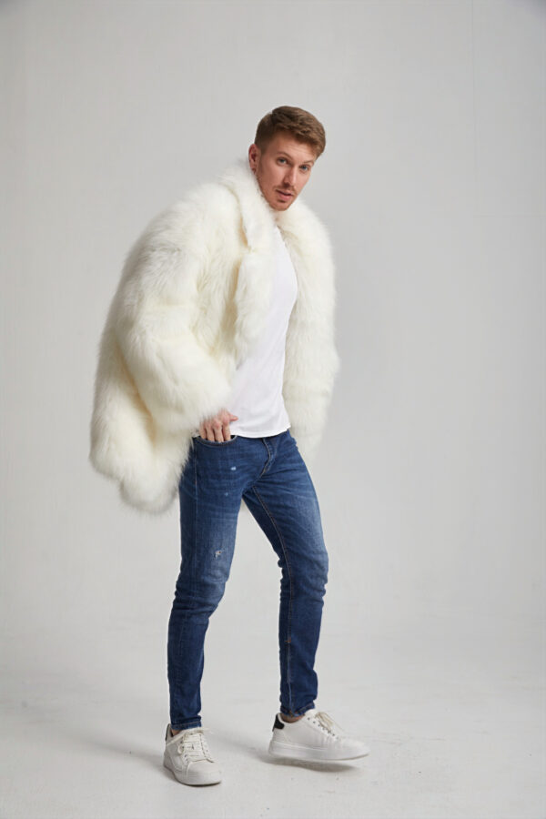 Men’s Faux Oversized Fur - Image 3