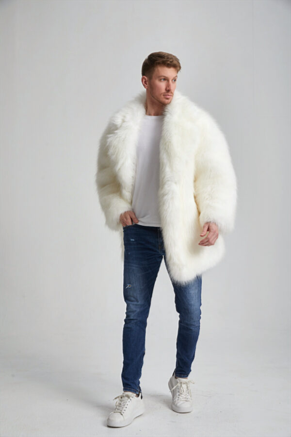 Men’s Faux Oversized Fur - Image 4