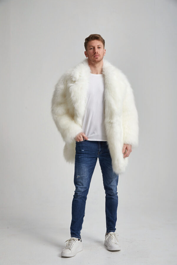 Men’s Faux Oversized Fur - Image 5