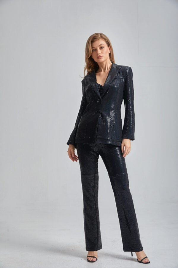 Women’s Slim Fit Tailored Sequin Suit - Image 8