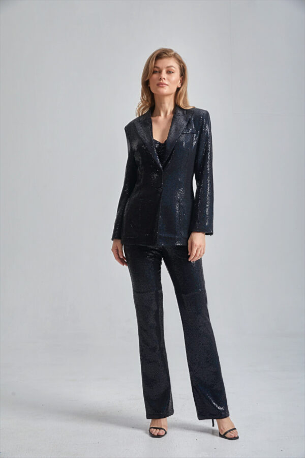 Women’s Slim Fit Tailored Sequin Suit - Image 12