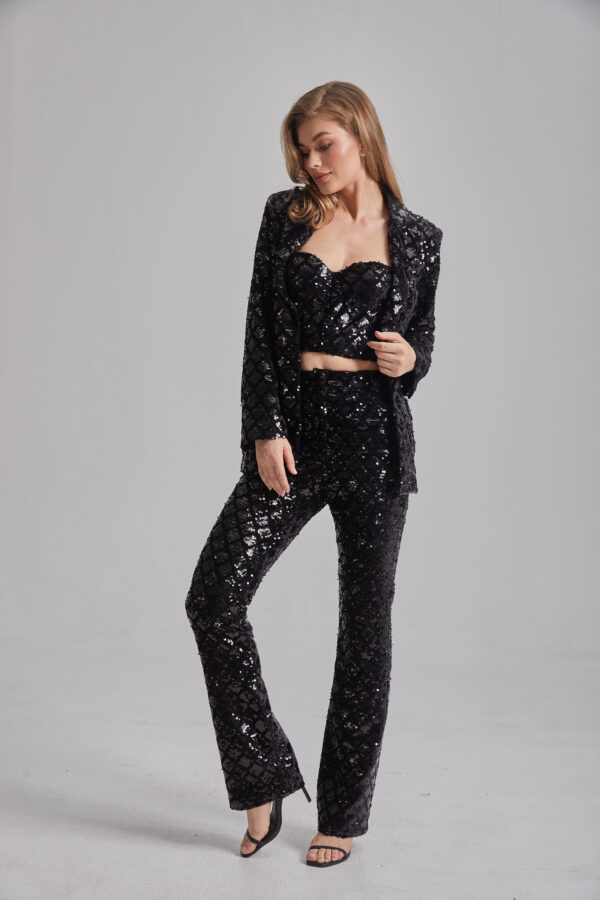 Women’s Slim Fit Tailored Sequin Suit - Image 13