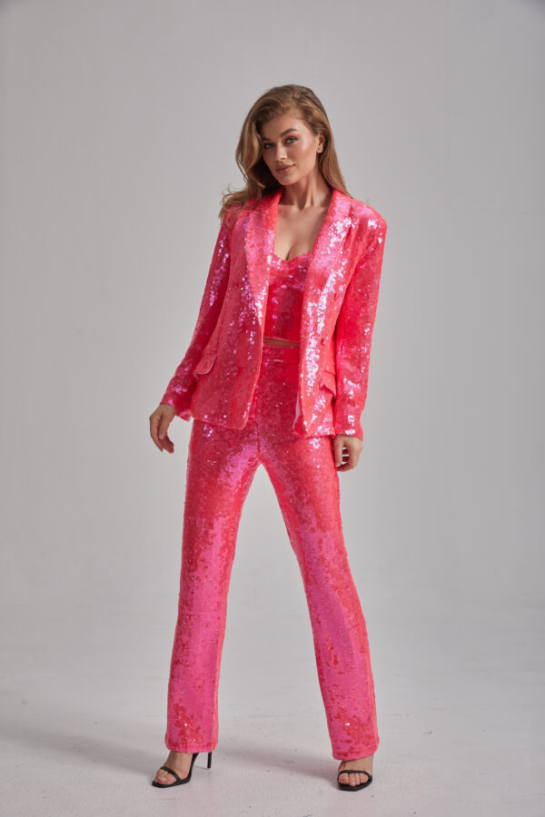 Women’s Double Breasted Tailored Sequin Suit - Image 6